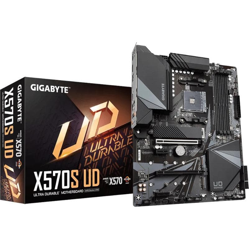 PLACA de BAZA Gigabyte "X570S UD", skt AM4, ATX, AMD X570, 4 x DDR4, max. 128 GB, 6 x SATA, 3 x M.2, 7.1, "X570S UD" — miniatură