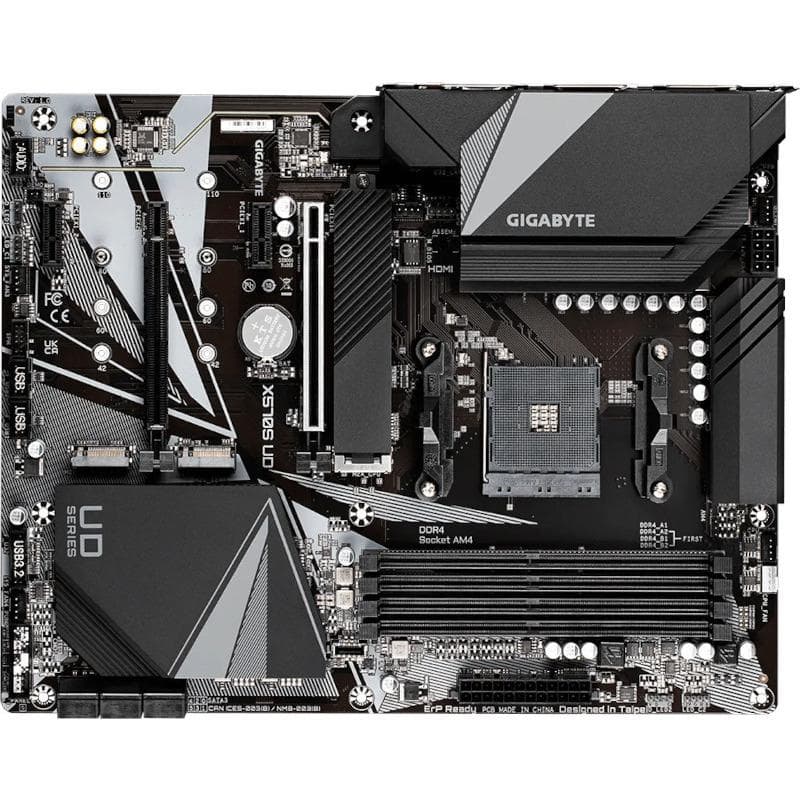 PLACA de BAZA Gigabyte "X570S UD", skt AM4, ATX, AMD X570, 4 x DDR4, max. 128 GB, 6 x SATA, 3 x M.2, 7.1, "X570S UD" — miniatură