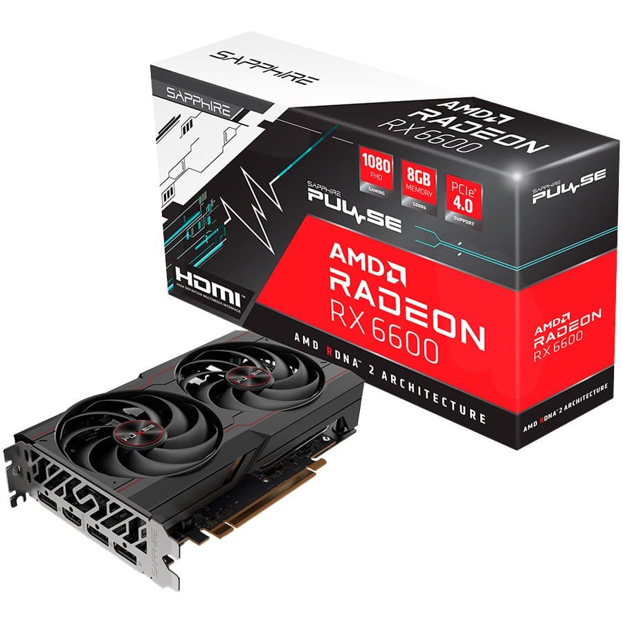 PLACA VIDEO SAPPHIRE AMD Radeon RX 6600, 8 GB GDDR6 128 biti, PCI Express 4.0 x 16, HDMI, Display Port x 3, sistem racire aer activ, "11310-01-20G"