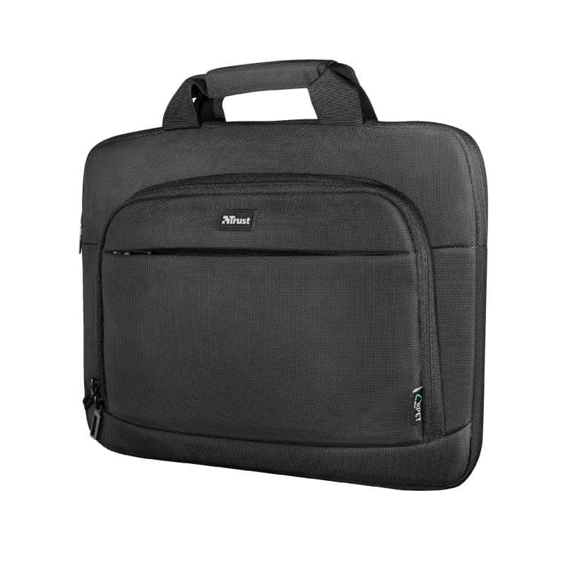 GEANTA TRUST, pt. notebook de max 14 inch, 1 compartiment, buzunar frontal, poliester, negru, "TR-24394"
