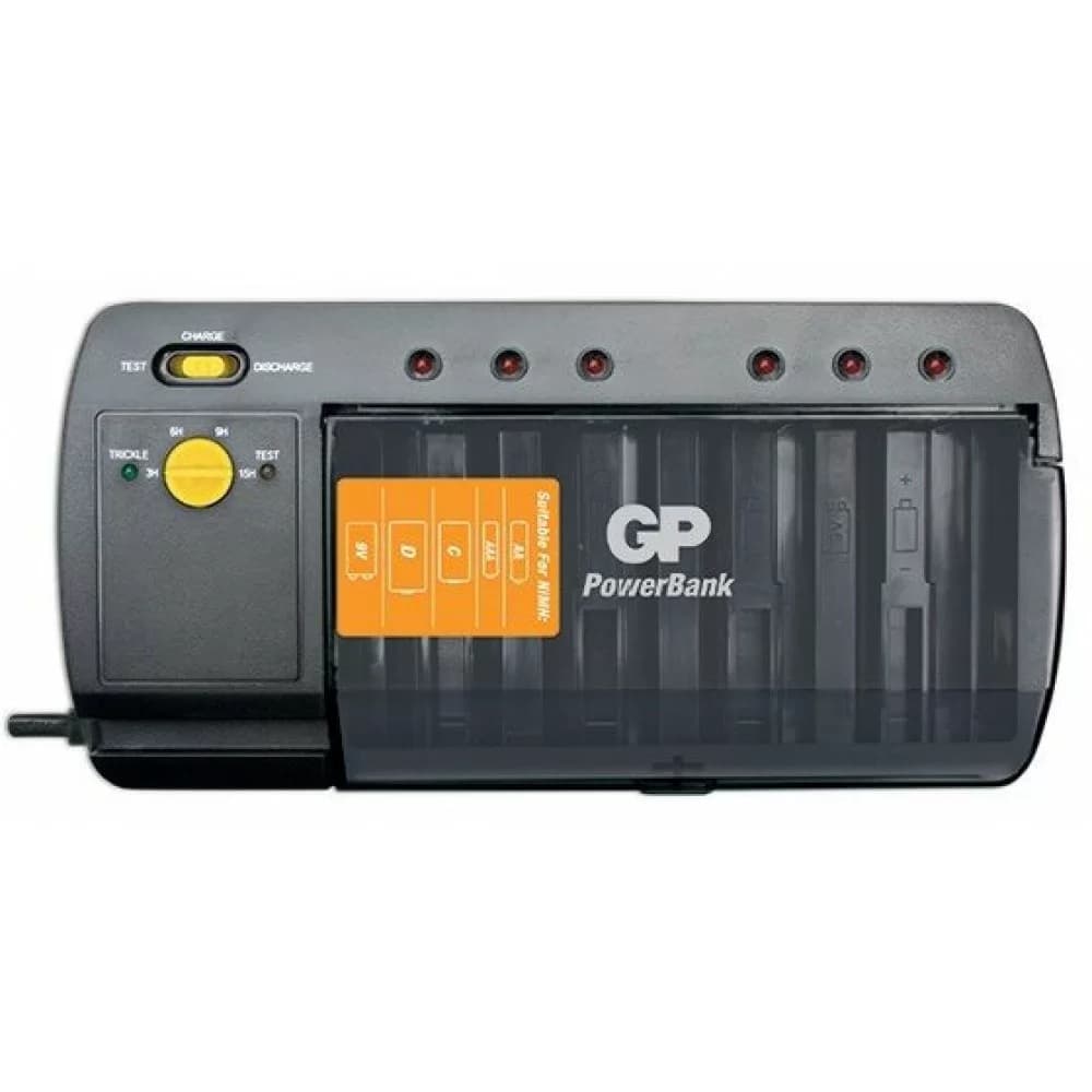 Incarcator GP Batteries, ReCyko compatibil NiMH universal (AA/AAA/9V/C/D), nu include acumulatori, wall charger, 4 LED-uri indicare incarcare, "GPPB320GS-UE1" "GPACCPB32000"