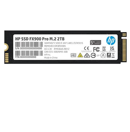 SSD HP FX900, 2TB, M.2, PCIe Gen3.0 x4, 3D Nand, R/W: 3150/2600 MB/s, "4A3U1AA#ABB"