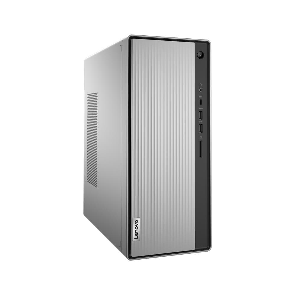 DESKTOP LENOVO, "IdeaCentre 5" Tower, CPU Ryzen 5 5600G, AMD Radeon Graphics, memorie 32 GB, SSD 512 GB, unitate optica, tastatura si mouse, FreeDos, "90RX003ERI"