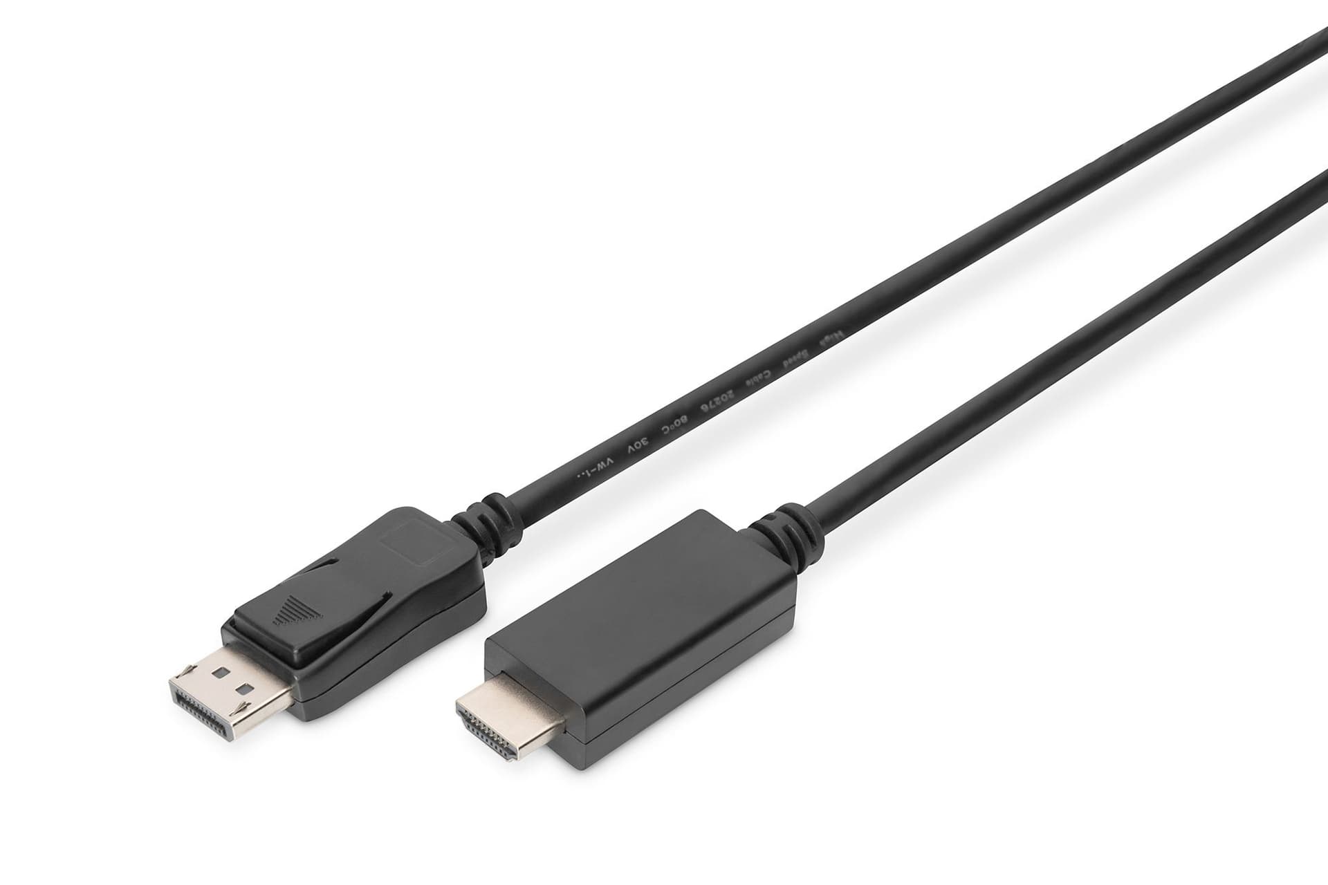DIGITUS DisplayPort Adapter Cable DP - HDMI Type A St / St 1.0m w / War. DP 1.2 HDMI 2.0 4K / 60Hz CE black "AK-340303-010-S"