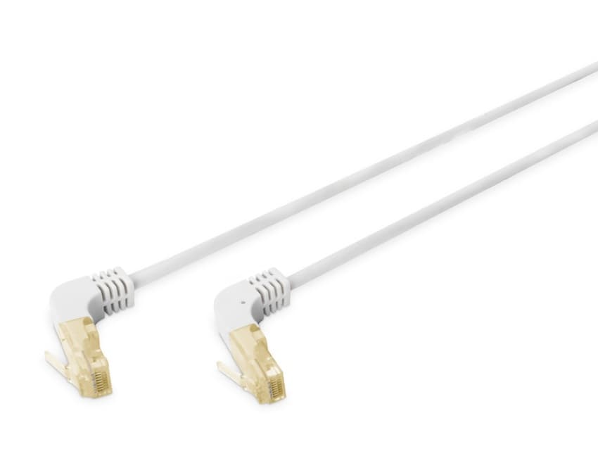DIGITUS DK-1644-A-02090 CAT 6A S-FTP 90 angled patch cord Cu LSZH AWG 26/7 length 2m color grey "DK-1644-A-02090"