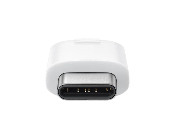 Adaptor USB smartphone Samsung, USB Type-C (T) la Micro-USB (M), alb, "EE-GN930BWEGWW" — miniatură