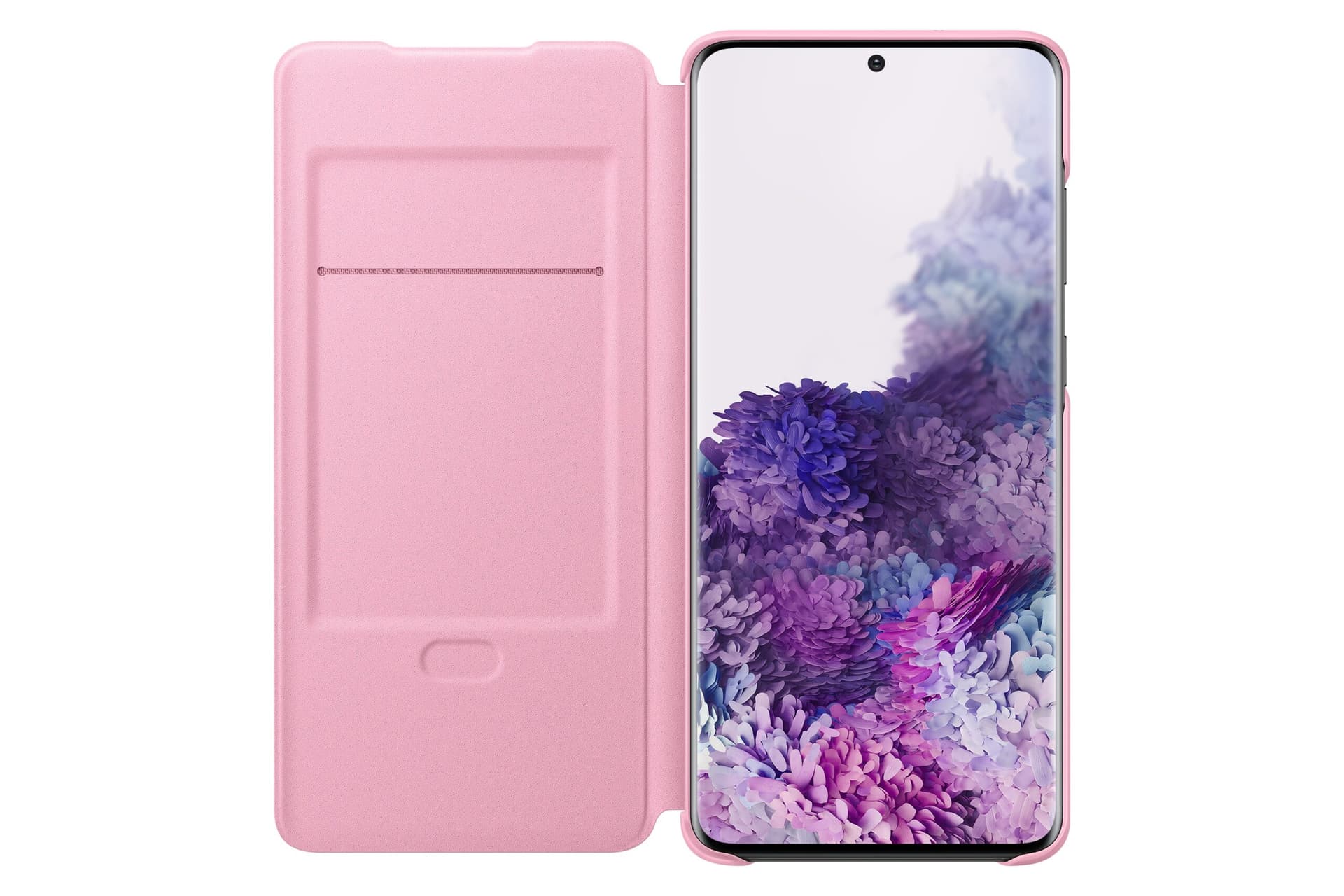 HUSA Smartphone Samsung, pt Galaxy S20+, tip smart book cover, poliuretan, Smart LED View, roz, "EF-NG985PPEGEU" — miniatură