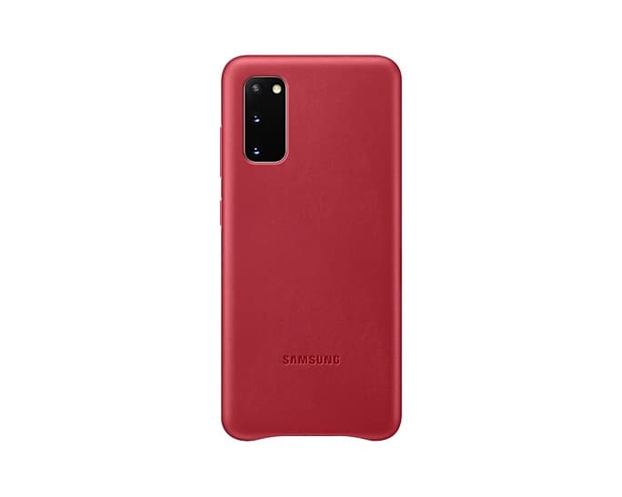 HUSA Smartphone Samsung, pt Galaxy S20, tip back cover (protectie spate), piele, ultrasubtire, rosu, "EF-VG980LREGEU"