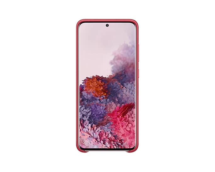 HUSA Smartphone Samsung, pt Galaxy S20, tip back cover (protectie spate), piele, ultrasubtire, rosu, "EF-VG980LREGEU" — miniatură