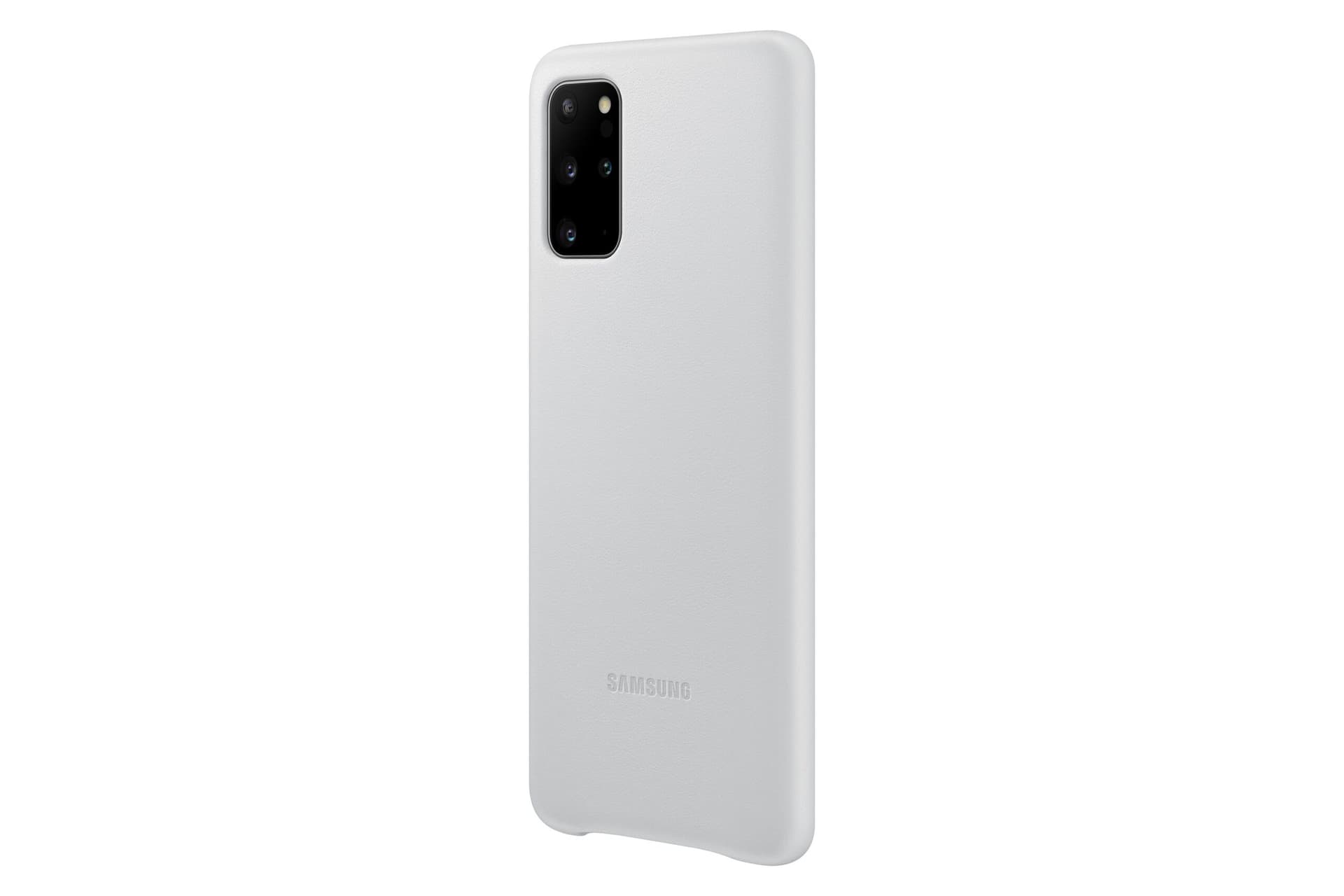 HUSA Smartphone Samsung, pt Galaxy S20+, tip back cover (protectie spate), piele, ultrasubtire, gri, "EF-VG985LSEGEU" — miniatură
