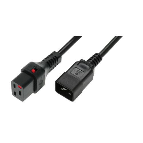 ASM IEC-PC1286 Power Cable, Male C20, H05VV 3 X 1.5mm2 to C19 IEC LOCK,3m black "IEC-PC1286"