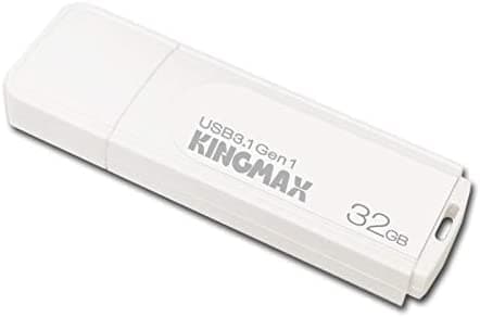 MEMORIE USB 3.2 Gen 1 KINGMAX 32 GB, cu capac, plastic, alb, "KM32GPB07W"