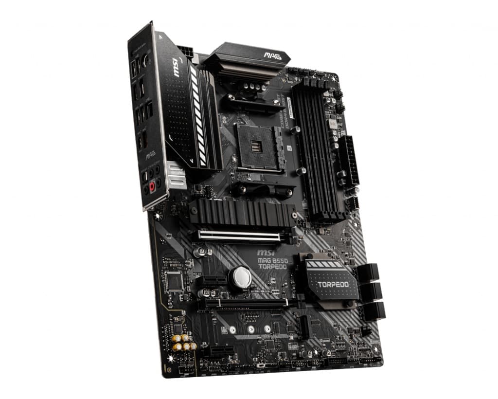 PLACA de BAZA MSI "MAG B550 TORPEDO", skt AM4, ATX, AMD B550, 4 x DDR4, max. 128 GB, 6 x SATA, 2 x M.2, 7.1, "MAG B550 TORPEDO" — miniatură