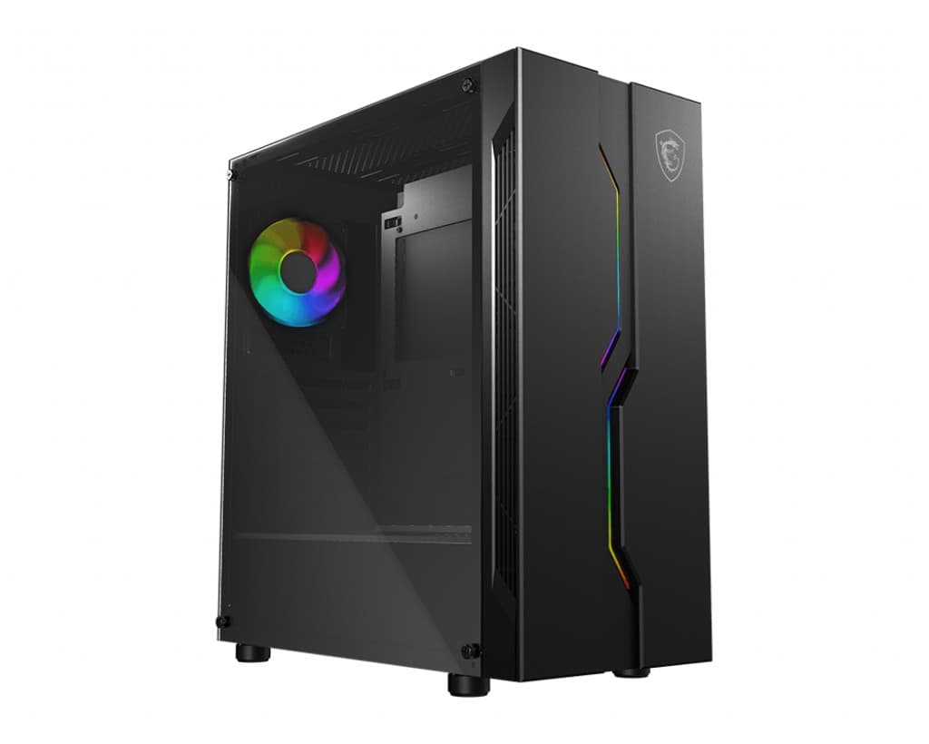 CARCASA MSI Middle Tower, ATX, "MAG VAMPIRIC 010 Mid", fara sursa, sticla securizata, fanx1, USB 3.2 gen 2x1, USB 2.0x2, Jack 3.5 mmx1, mesh, negru "MAG VAMPIRIC 010"