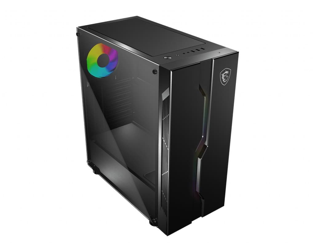 CARCASA MSI Middle Tower, ATX, "MAG VAMPIRIC 010 Mid", fara sursa, sticla securizata, fanx1, USB 3.2 gen 2x1, USB 2.0x2, Jack 3.5 mmx1, mesh, negru "MAG VAMPIRIC 010" — miniatură