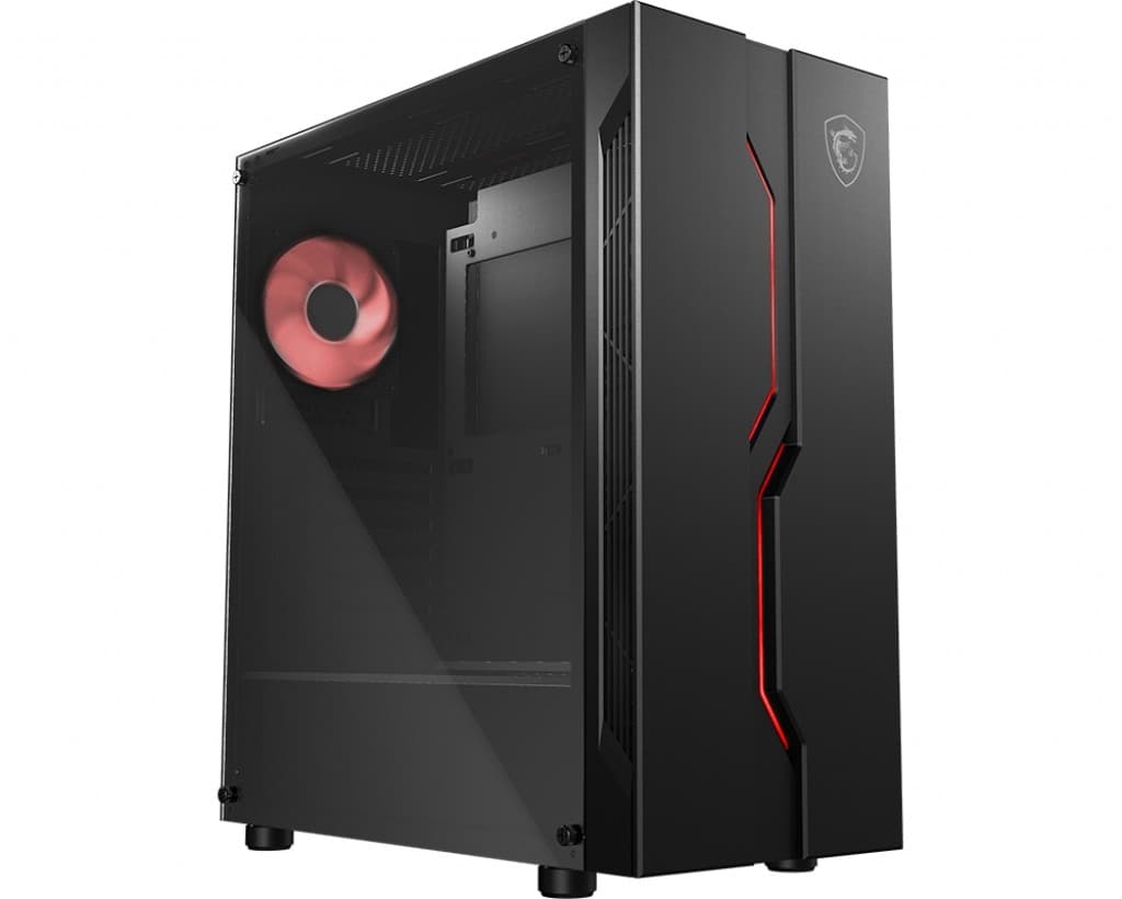 CARCASA MSI Middle Tower, ATX, "MAG VAMPIRIC 010M", fara sursa, sticla securizata, fan x 1, USB 3.2 gen 2x1, USB 2.0x2, Jack 3.5 mmx1, mesh, negru "MAG VAMPIRIC 010M"
