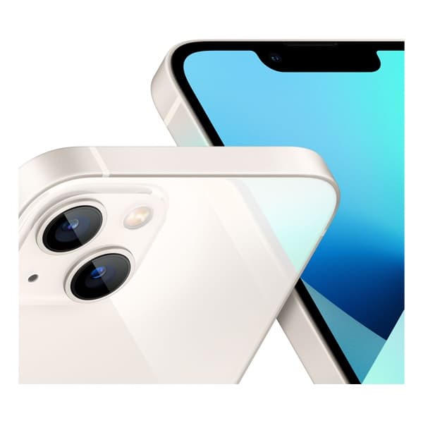 SMARTphone Apple, "iPhone 13" ecran 6.1 inch, dual sim, rez. camera 12 Mpix, memorie interna 256 GB, 5G, iOS, acumulator 3240 mAh, alb, "MLQ73__A" — miniatură