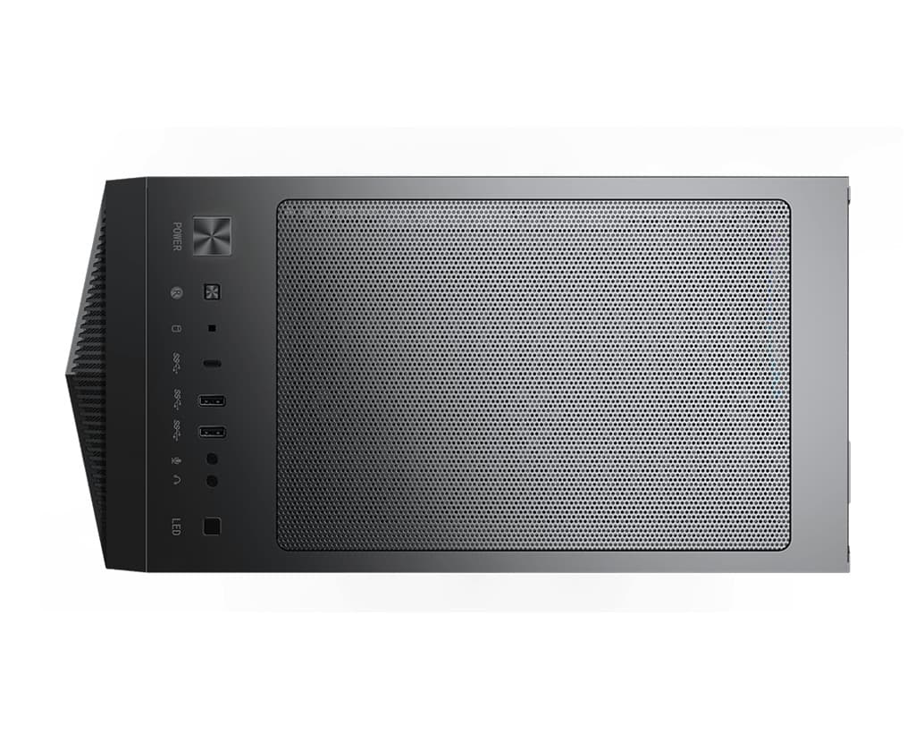 CARCASA MSI Middle Tower, ATX, "MPG GUNGNIR 110M", fara sursa, sticla securizata, fanx4, USB 3.2 gen 1x2, USB 3.2 gen 2 Type-Cx2, Jack 3.5 mmx2, mesh, negru "MPG GUNGNIR 110M" — miniatură