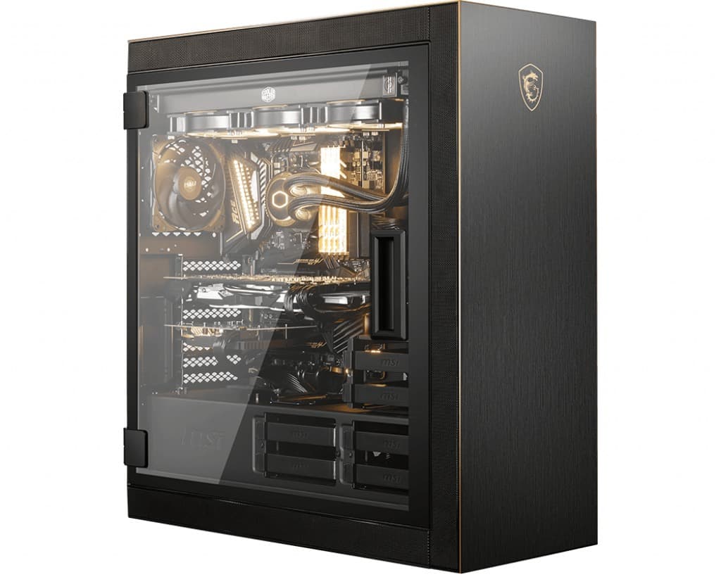 CARCASA MSI Middle Tower, E-ATX, "MPG SEKIRA 500G", fara sursa, sticla securizata, fanx3, USB 3.2 gen 1x4, USB 3.2 gen 2 Type-Cx1, Jack 3.5 mmx2, mesh, negru "MPG SEKIRA 500G" — miniatură