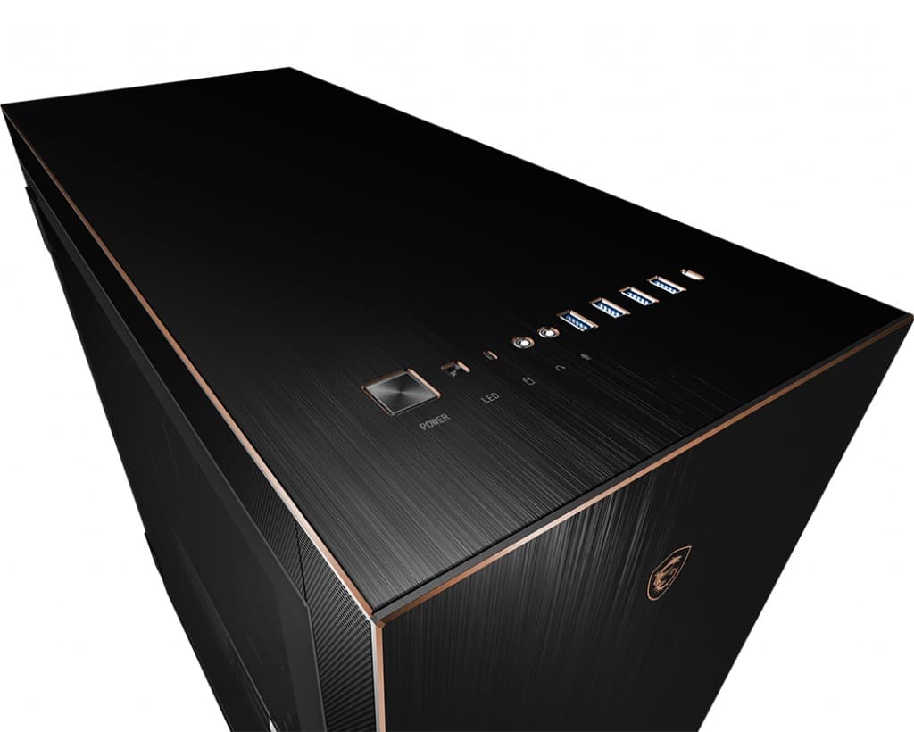 CARCASA MSI Middle Tower, E-ATX, "MPG SEKIRA 500G", fara sursa, sticla securizata, fanx3, USB 3.2 gen 1x4, USB 3.2 gen 2 Type-Cx1, Jack 3.5 mmx2, mesh, negru "MPG SEKIRA 500G" — miniatură