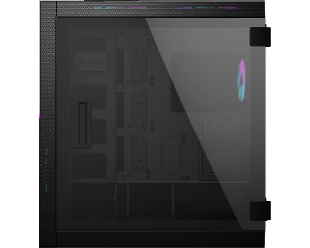 CARCASA MSI Middle Tower, E-ATX, "MPG SEKIRA 500X", fara sursa,sticla securizata,fanx5,USB 3.2 gen 1x4,USB 3.2 gen2 Type-Cx1,Jack 3.5 mmx1,mesh,negru "MPG SEKIRA 500X" — miniatură