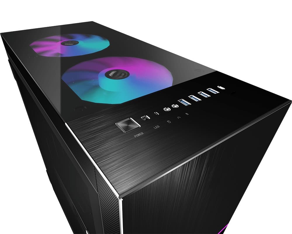 CARCASA MSI Middle Tower, E-ATX, "MPG SEKIRA 500X", fara sursa,sticla securizata,fanx5,USB 3.2 gen 1x4,USB 3.2 gen2 Type-Cx1,Jack 3.5 mmx1,mesh,negru "MPG SEKIRA 500X" — miniatură
