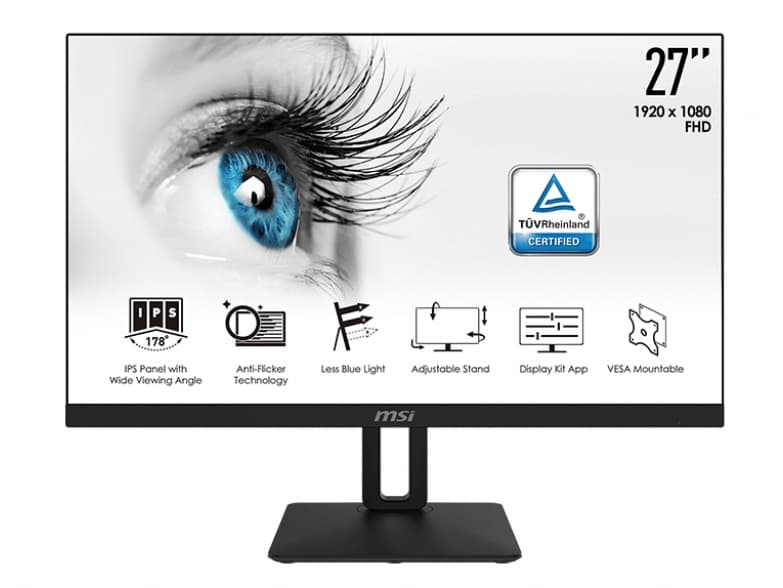 MONITOR MSI - gaming 27 inch, home | office, IPS, Full HD (1920 x 1080), Wide, 250 cd/mp, 5 ms, VGA | HDMI, "PRO MP271P"