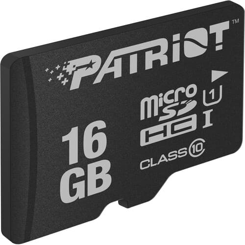 CARD MicroSD PATRIOT, 16 GB, MicroSDHC, clasa 10, standard UHS-I U1, "PSF16GMDC10" — miniatură