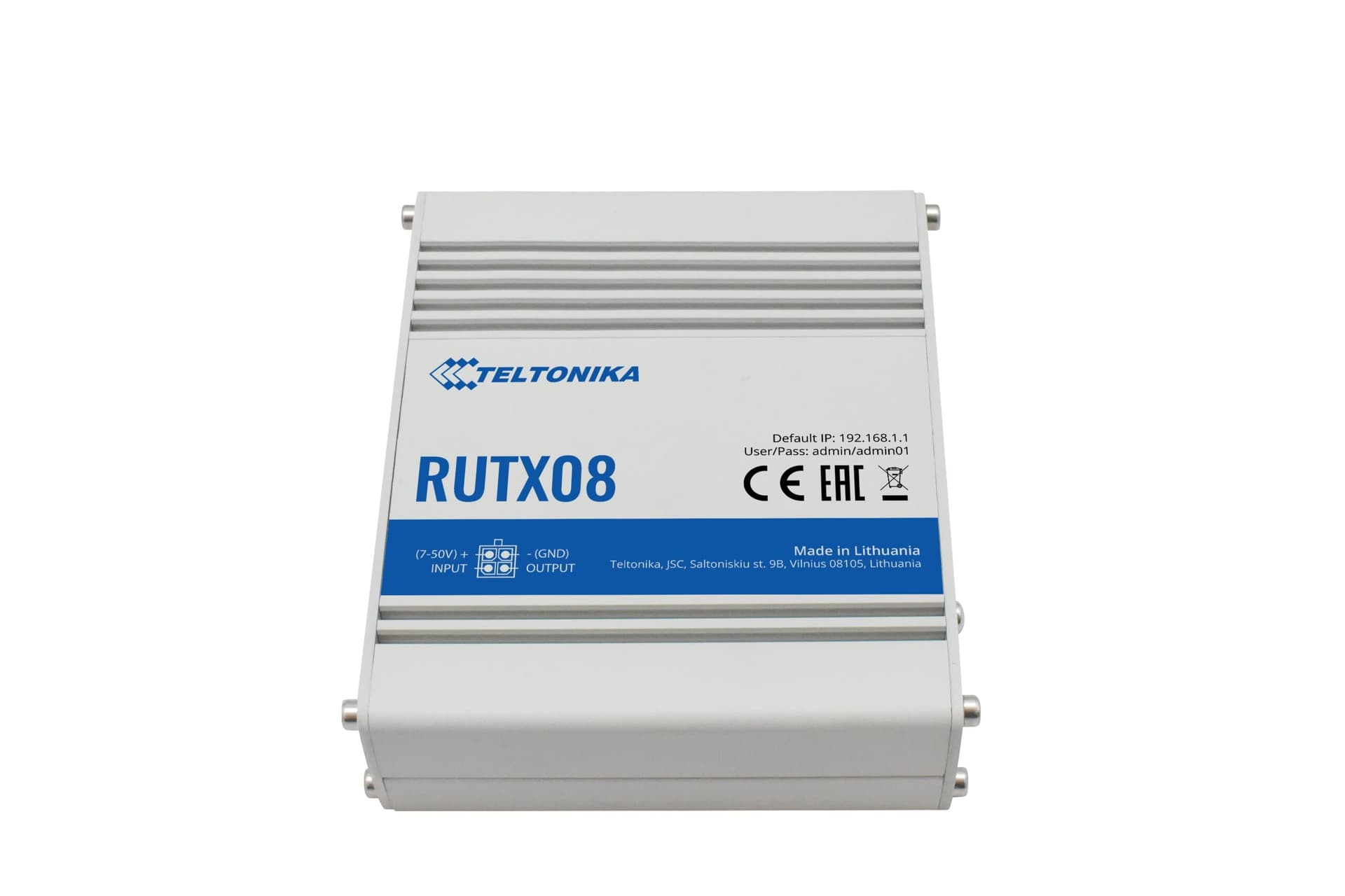 ROUTER Teltonika "RUTX08", 1 x WAN port 10/100/1000 Mbps, 4 x LAN port 10/100/1000 Mbps, USB 2.0 "RUTX08000000" — miniatură