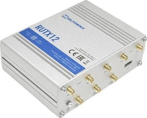 ROUTER LTE Teltonika "RUTX12", 1 x WAN port 10/100/1000 Mbps, 4 x LAN port 10/100/1000 Mbps, Wi-Fi 802.11b/g/n/ac, Bluetooth 4.0, 2 x 4G (LTE) Cat 6 viteza max. 300 Mbps, 3G 42 Mbps, 2G 236.8 kbps "RUTX12000000"