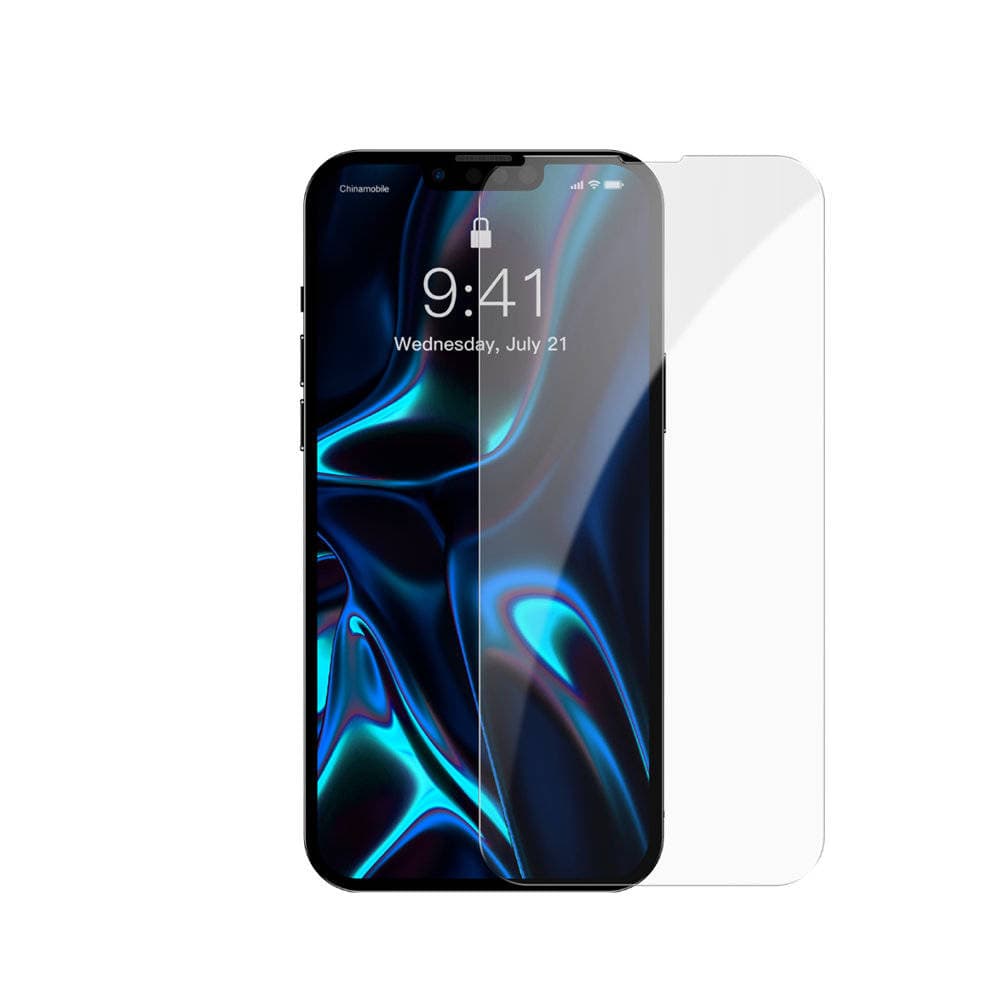 FOLIE STICLA Baseus pentru Iphone 13 Mini, grosime 0.3mm, acoperire totala ecran, strat special anti-ulei si anti-amprenta, Tempered Glass, pachetul include 2 bucati "SGBL020002" - 6932172600891