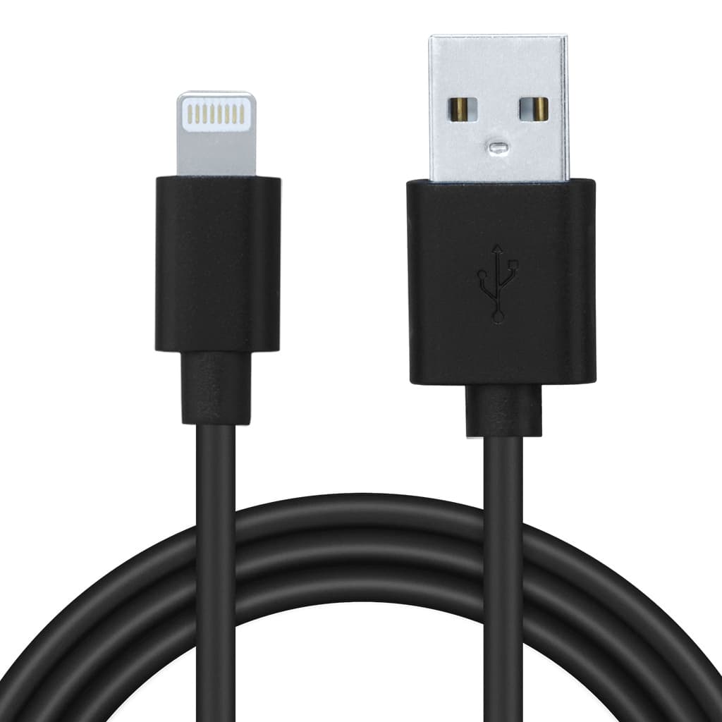 CABLU alimentare si date SPACER, pt. smartphone, USB 2.0 (T) la Lightning (T), pentru Iphone,PVC,Retail pack, 1m, black, "SPDC-LIGHT-PVC-BK-1.0"