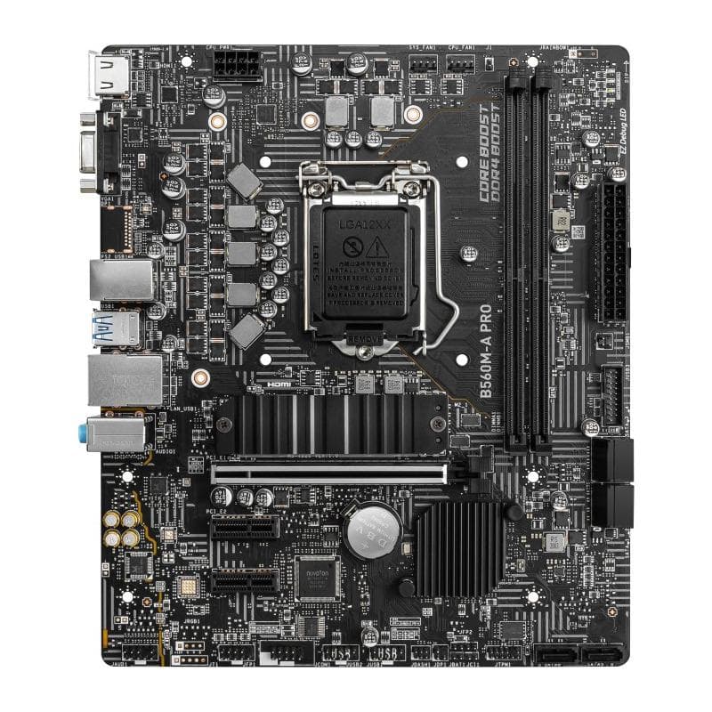 PLACA de BAZA MSI "B560M-A PRO", skt LGA 1200, mATX, Intel B560, 2 x DDR4, max. 64 GB, 6 x SATA, 1 x M.2, 7.1, "B560M-A PRO"