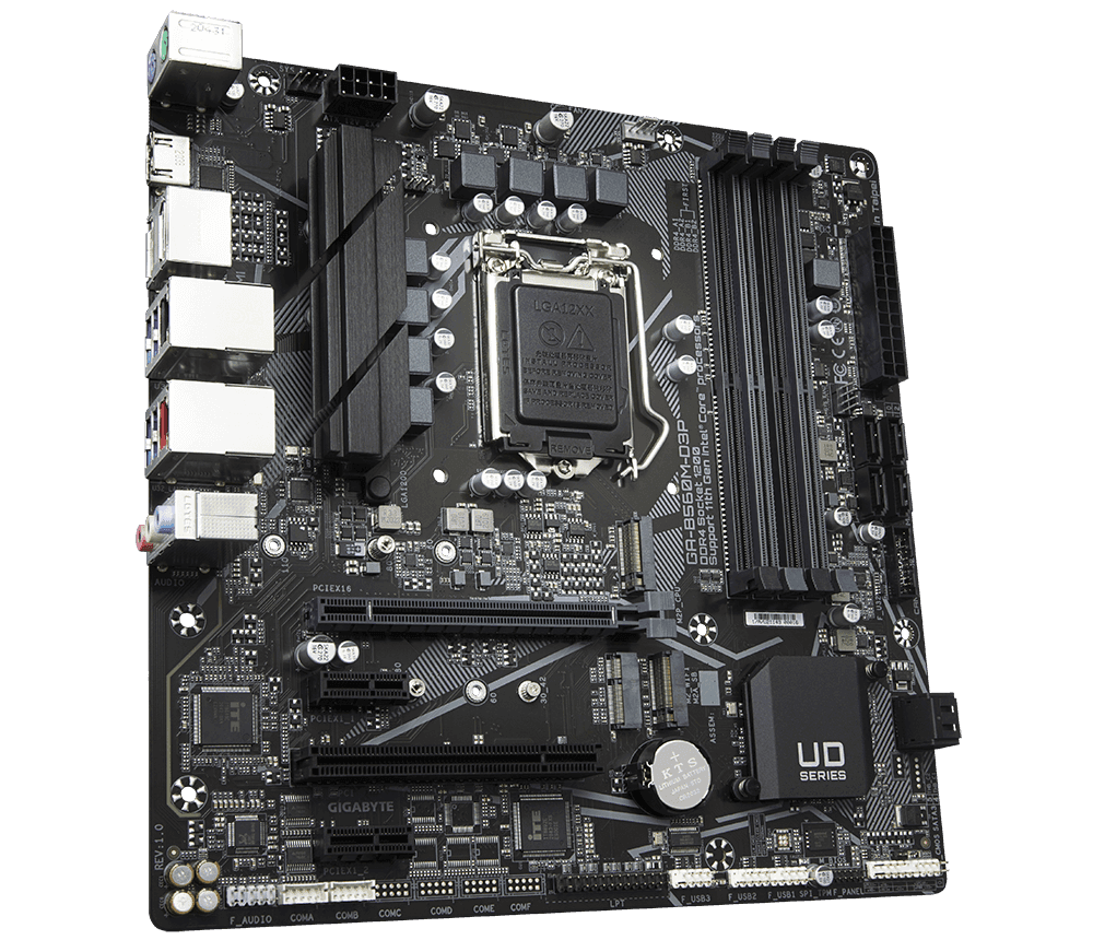 PLACA de BAZA Gigabyte "B560M D3P", skt LGA 1200, mATX, Intel B560, 4 x DDR4, max. 128 GB, 6 x SATA, 2 x M.2, 7.1, "B560M D3P"