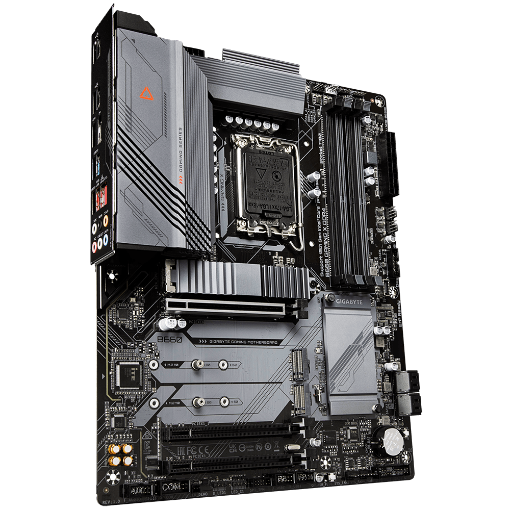 PLACA de BAZA Gigabyte "B660 GAMING X DDR4", skt LGA 1700, ATX, Intel B660, 4 x DDR4, max. 128 GB, 4 x SATA, 3 x M.2, 7.1, "B660 GAMING X DDR4" — miniatură