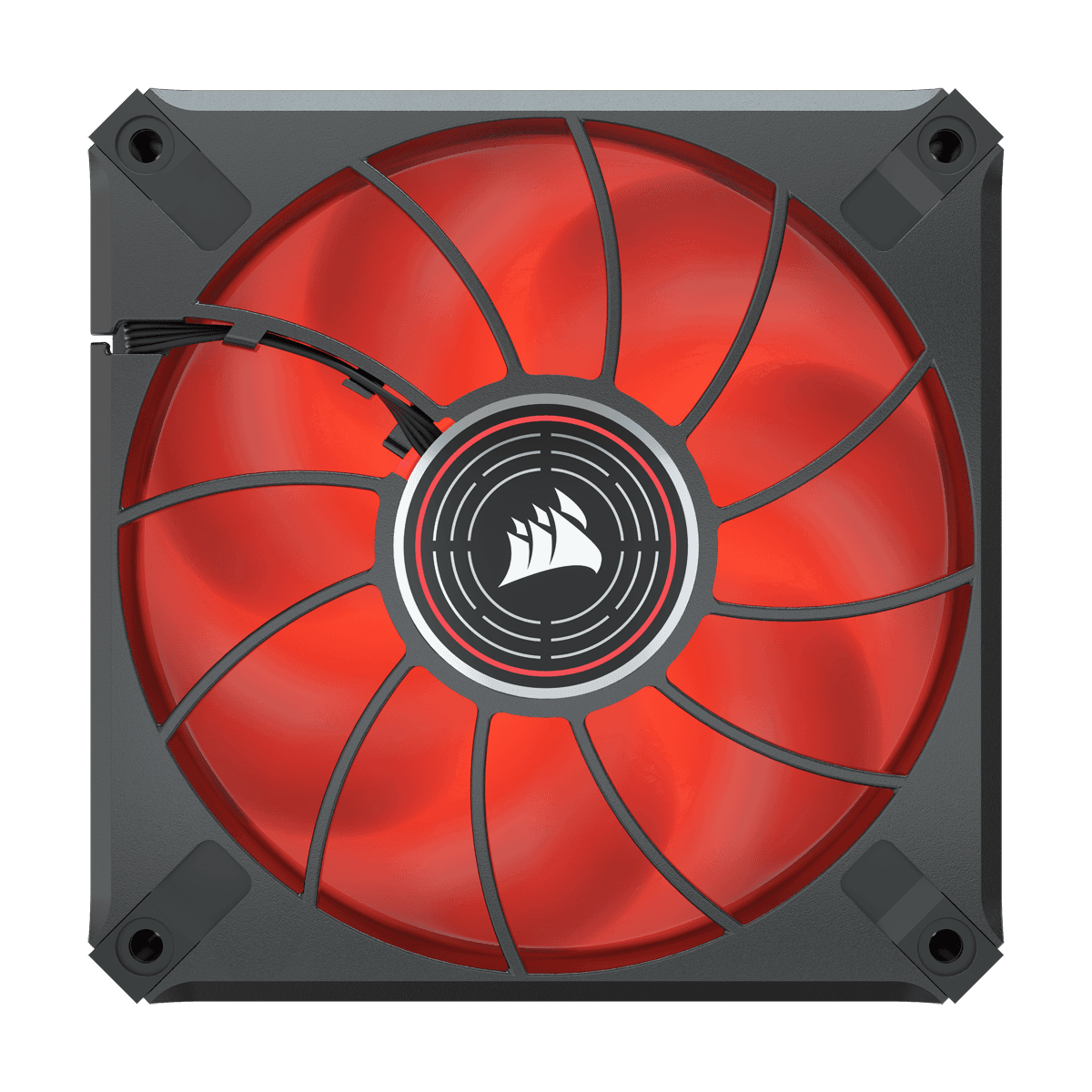 VENTILATOR CORSAIR, "ML120 LED ELITE Red Premium", pt carcasa PC, 120 mm, 2000 rpm, LED rosu, 1 ventilator, "CO-9050120-WW" — miniatură