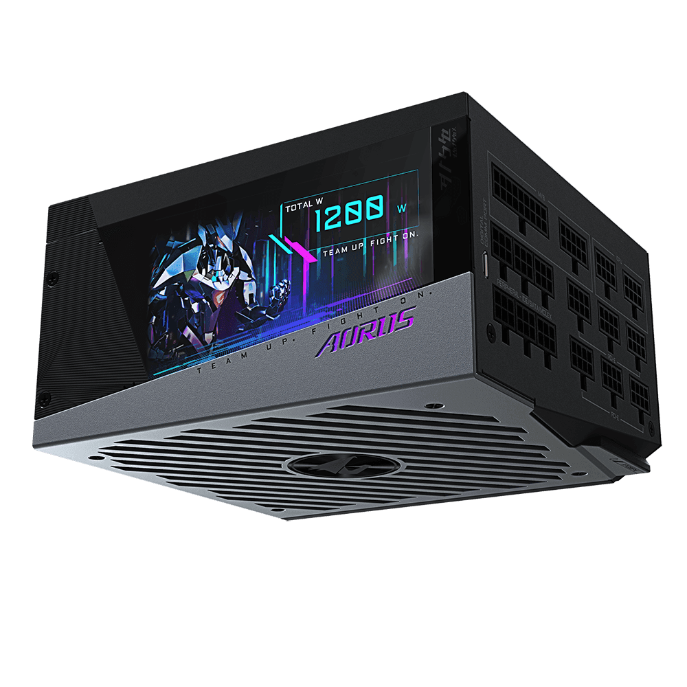 SURSA GIGABYTE, 1200 W, "Aorus P1200W 80+" modulara, ATX 12V, 140 mmx1, 80 Plus Pl, MB 20+4 pinx1,CPU 4+4 pinx2, PCI-E 6+2 pinx10, SATAx16, MOLEX 4-pinx6, Floppyx2, "GP-AP1200PM"