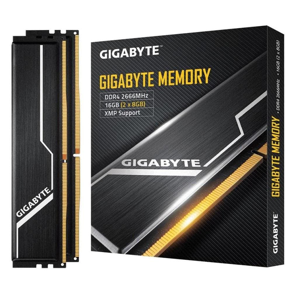 Memorie DDR Gigabyte - gaming DDR4 16 GB, frecventa 2666 MHz, 8 GB x 2 module, radiator, "GP-GR26C16S8K2HU41"