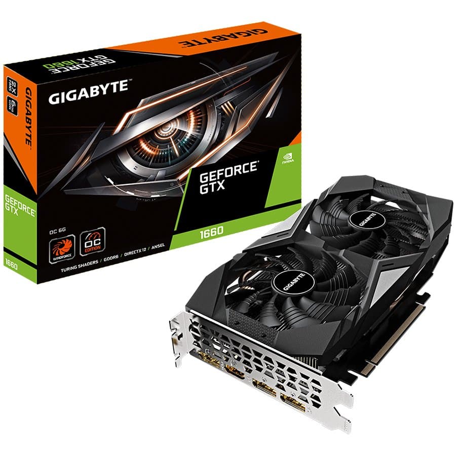 PLACA VIDEO GIGABYTE "GeForce GTX 1660 OC", 6 GB GDDR5 192 biti, PCI Express 3.0 x 16, HDMI DisplayPort x 3, sistem racire aer, "GV-N1660OC-6GD"