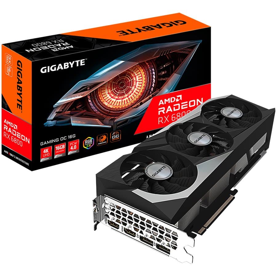 PLACA VIDEO GIGABYTE "Radeon RX 6800 GAMING OC", 16 GB GDDR6 256 biti, PCI Express 4.0 x 16, HDMI x 2 DisplayPort x 2, sistem racire aer, "GV-R68GAMING OC-16GD"