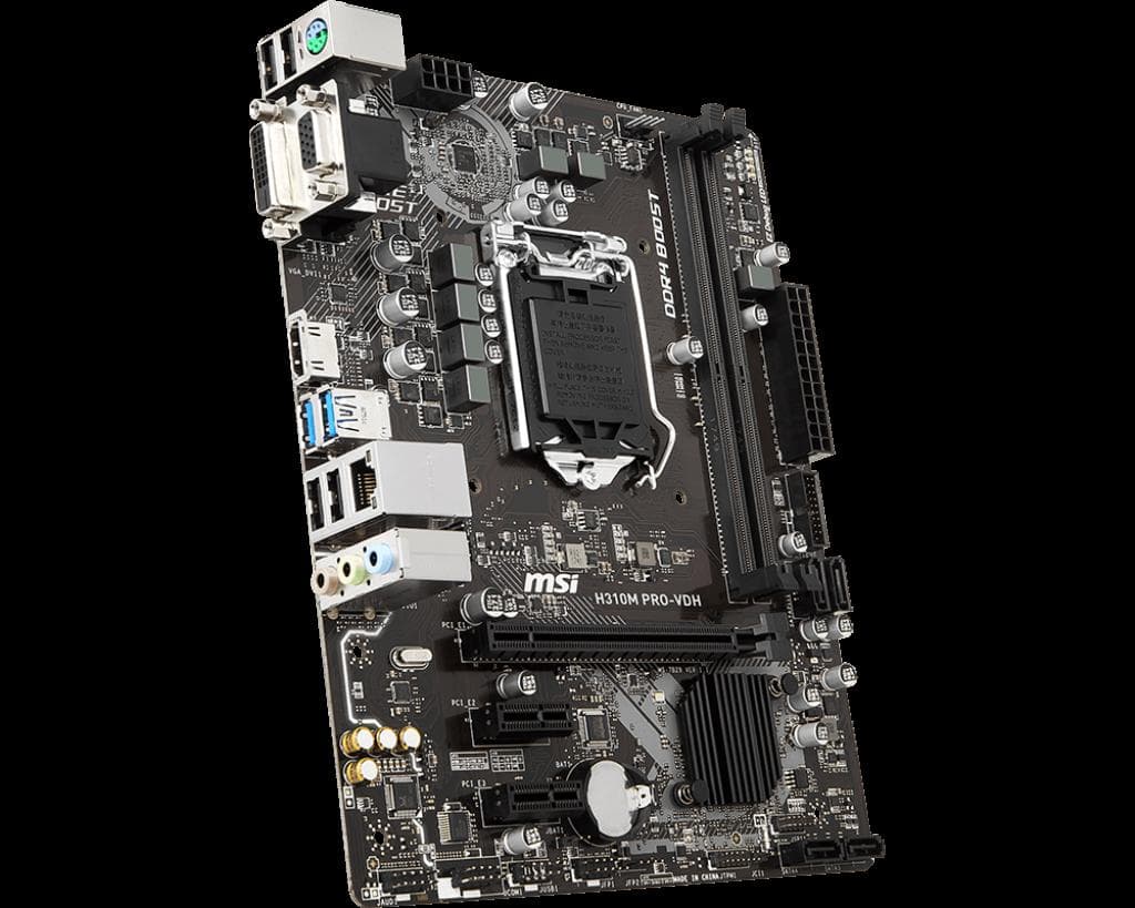 PLACA de BAZA MSI "H310M PRO-VDH", skt LGA 1151, mATX, Intel H310, 2 x DDR4, max. 32 GB, 4 x SATA, nu x M.2, 7.1, "H310M PRO-VDH" — miniatură