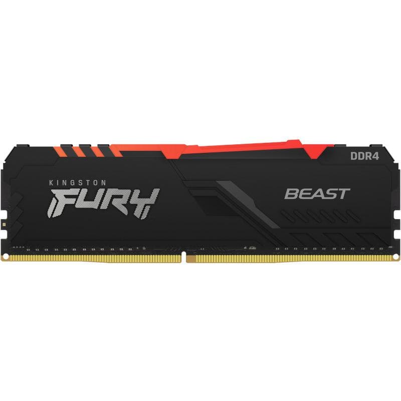 Memorie DDR Kingston Fury Beast DDR4 8 GB, frecventa 3733 MHz, 1 modul, radiator, "KF437C19BBA/8"