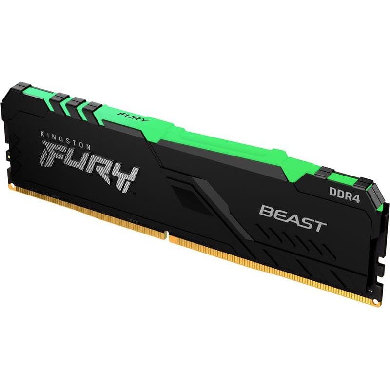 Memorie DDR Kingston Fury Beast DDR4 8 GB, frecventa 3733 MHz, 1 modul, radiator, "KF437C19BBA/8" — miniatură