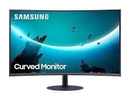 MONITOR Samsung 27 inch, home | office, VA, Full HD (1920 x 1080), curbat, 250 cd/mp, 4 ms, HDMI | VGA | DisplayPort, "LC27T550FDRXEN"
