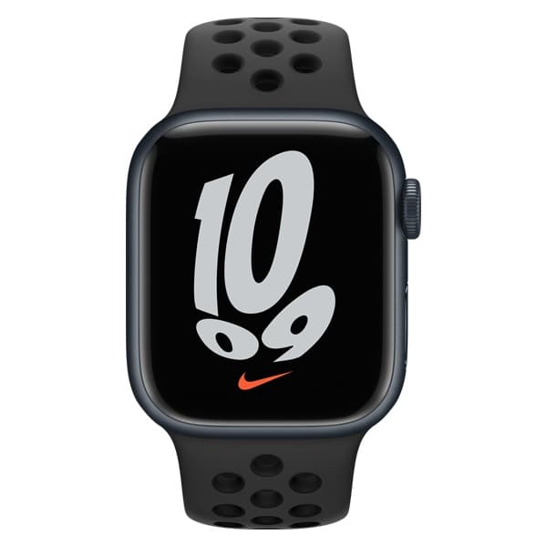 SMARTWATCH Apple Watch Nike S7 GPS, 45mm Midnight Aluminium Case with Anthracite/Black Nike Sport Band "mknc3wb/a" — miniatură