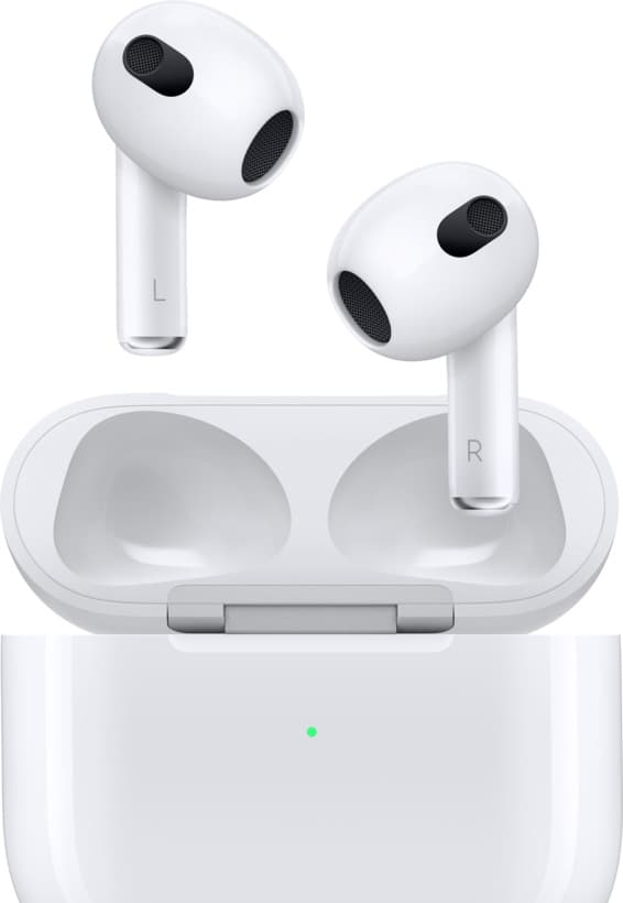 CASTI Apple Airpods gen3, pt. smartphone, wireless, intraauriculare - butoni, microfon pe casca, conectare prin Bluetooth 5.0, alb, "mme73zm/a" — miniatură