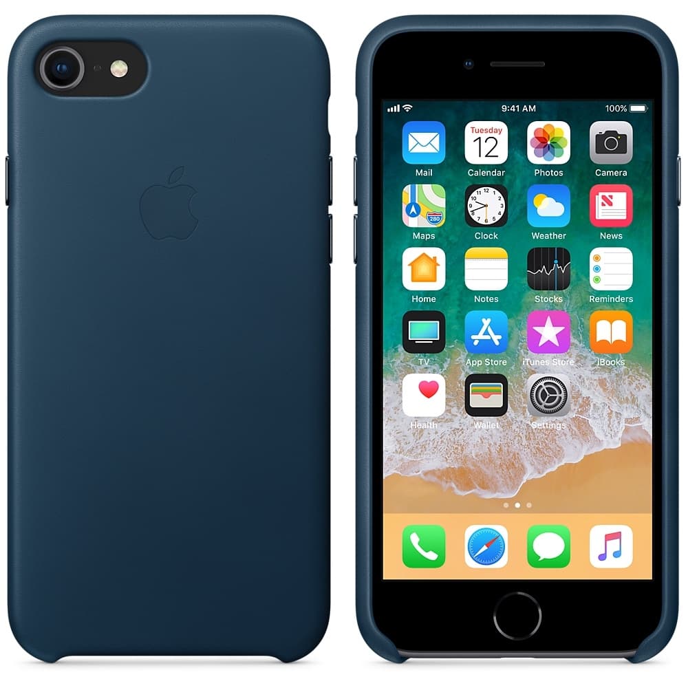 HUSA Smartphone Apple, pt iPhone 8 | iPhone 7, tip back cover (protectie spate), piele, ultrasubtire, albastru, "mqhf2zm/a"