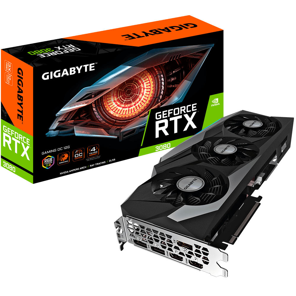PLACA VIDEO GIGABYTE "RTX 3080 GAMING OC 12G LHR", 12 GB GDDR6X 384 biti, PCI Express 4.0 x 16, HDMI x 2 DisplayPort x 3, sistem racire aer, "N3080GAMING OC-12G"