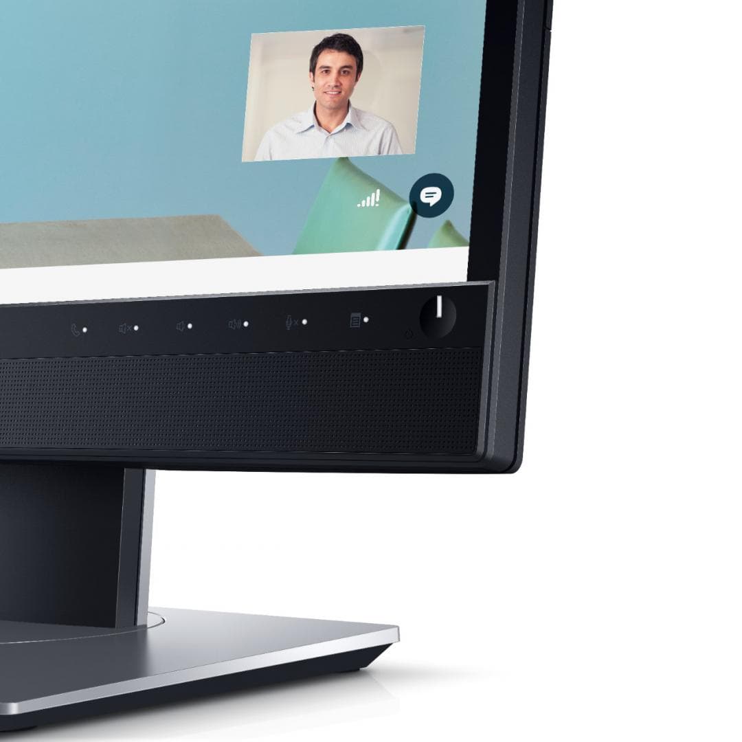 MONITOR Dell 23.8 inch, videoconferinta, IPS, Full HD (1920 x 1080), wide, 250 cd/mp, 6 ms, VGA | HDMI | Display Port, "P2418HZM" — miniatură