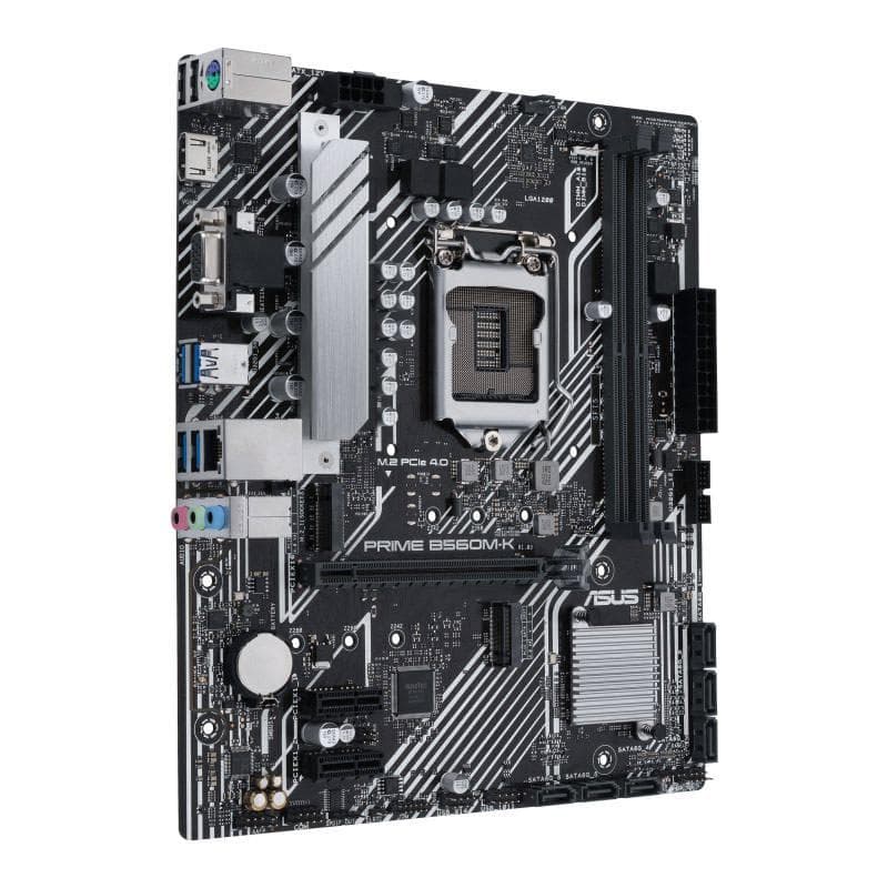 PLACA de BAZA Asus "PRIME B560M-K", skt LGA 1200, mATX, Intel B560, 2 x DDR4, max. 64 GB, 6 x SATA, 2 x M.2, 7.1, "PRIME B560M-K"